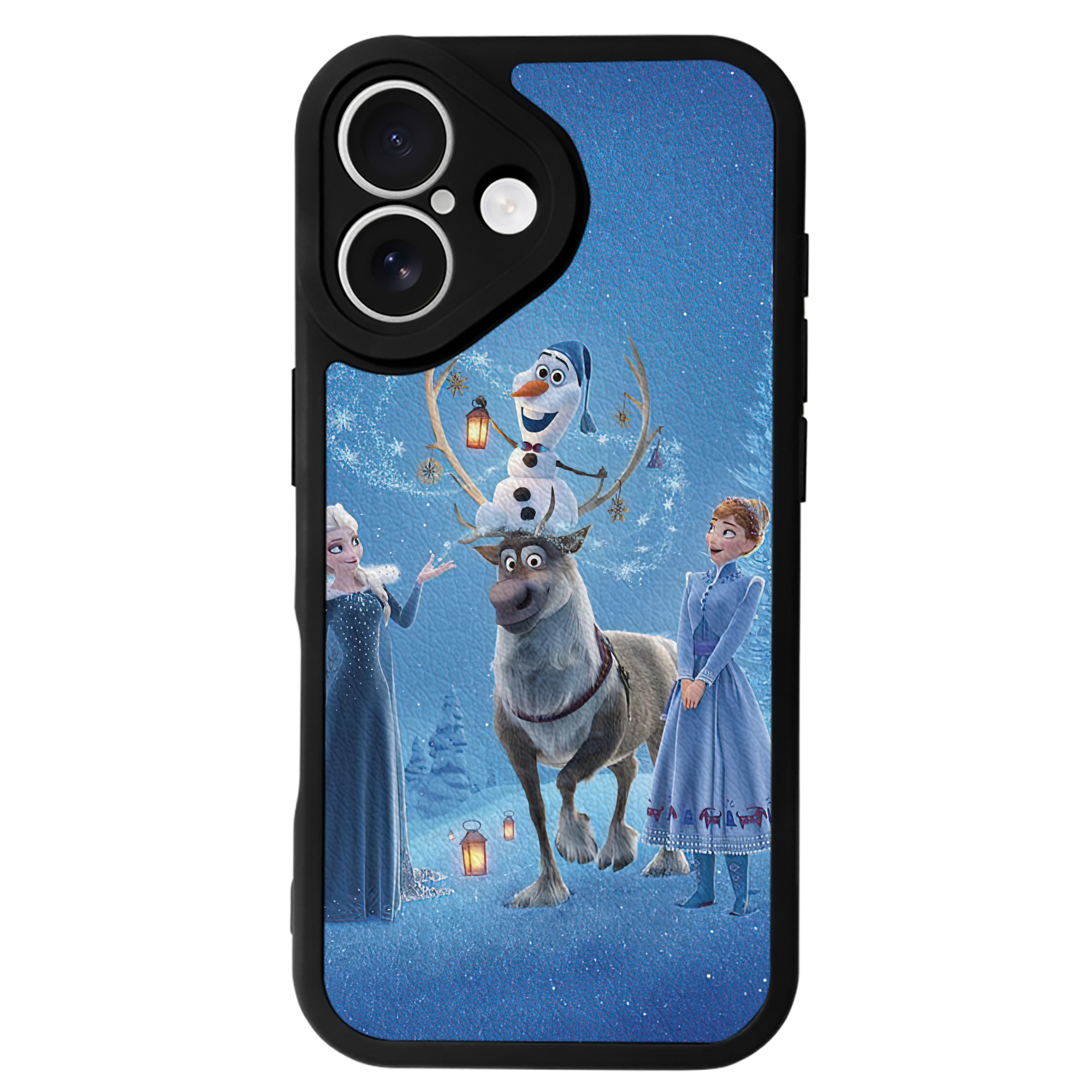 （画像用） アナと雪の女王 アンナ エルサ Frozen Anna Elsa 【iPhone 16シリーズ対応】シリコンスマホケース（レザー調） 材質：シリコン